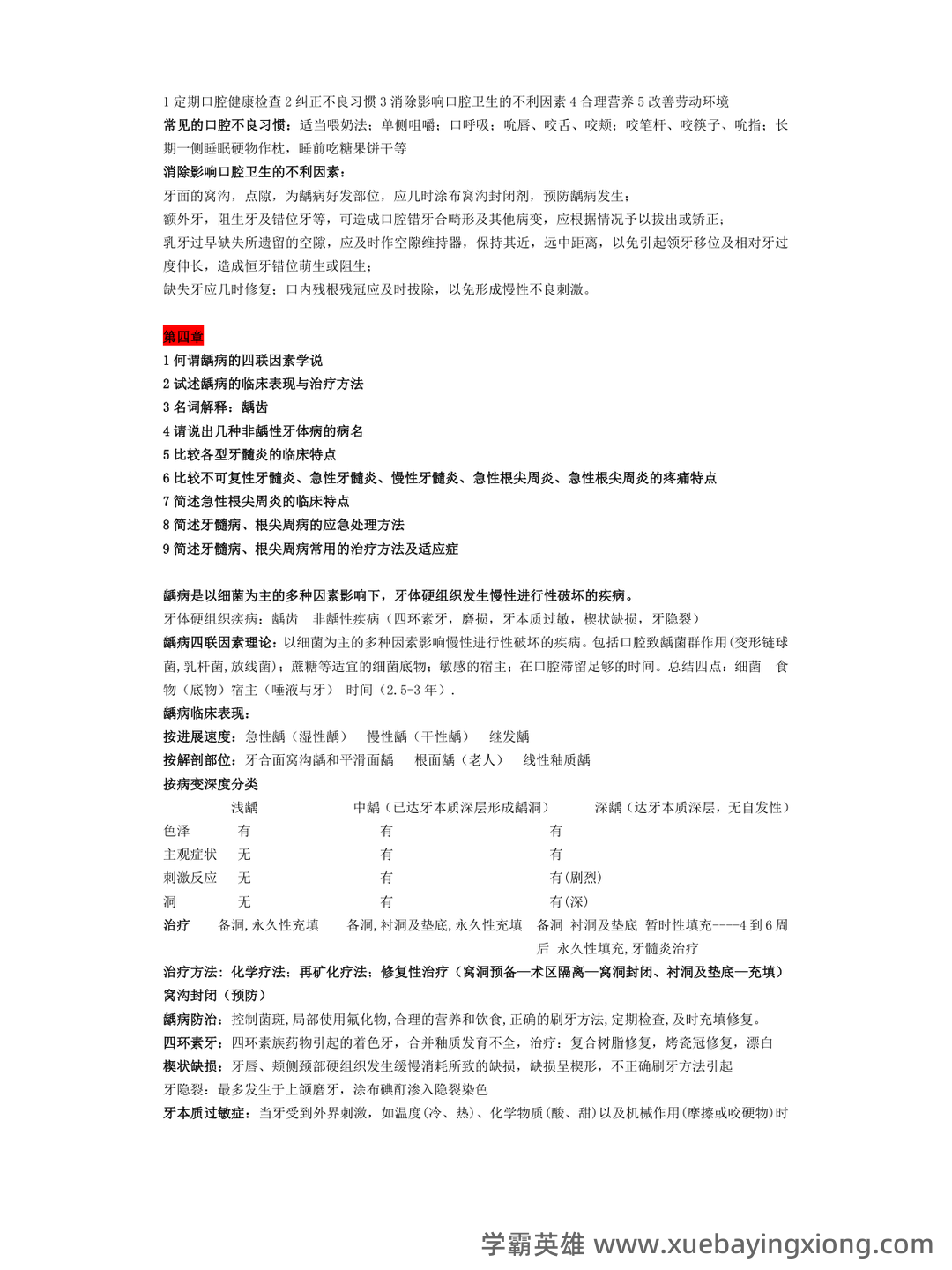 《口腔科学》名词解释与简答题_202005031709274 - 01_《口腔科学》复习资料_《口腔科学》复习重点 名词解释 简答_第2页_学霸英雄_www.xuebayingxiong.com 《口腔科学》名词解释与简答题_202005031709274 - 01_《口腔科学》复习资料_《口腔科学》复习重点 名词解释 简答_第2页_学霸英雄_www.xuebayingxiong.com